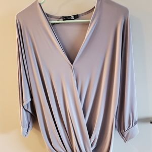 NWOT Grey Body Suit STRETCHY